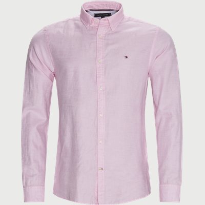 Cotton Linen Twill Shirt Regular fit | Cotton Linen Twill Shirt | Pink